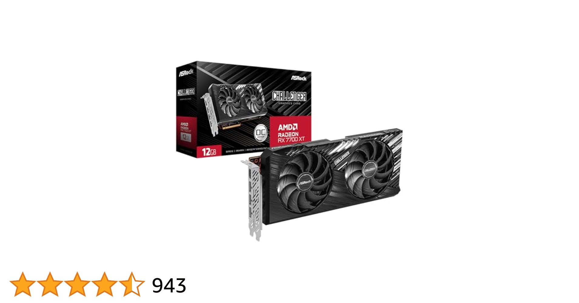 グラフィックボード・グラボ・ビデオカード ASRock Radeon RX 7700 XT Challenger 12GB ASRock > AMD Radeon™ RX 7700 XT Challenger 12GB OC